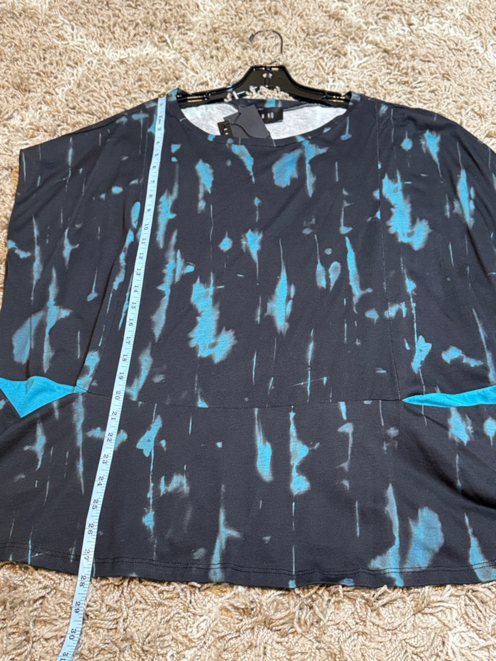 NWT Ozai N Ku Storm Top Black & Turquoise size 3/Large - Picture 13 of 15